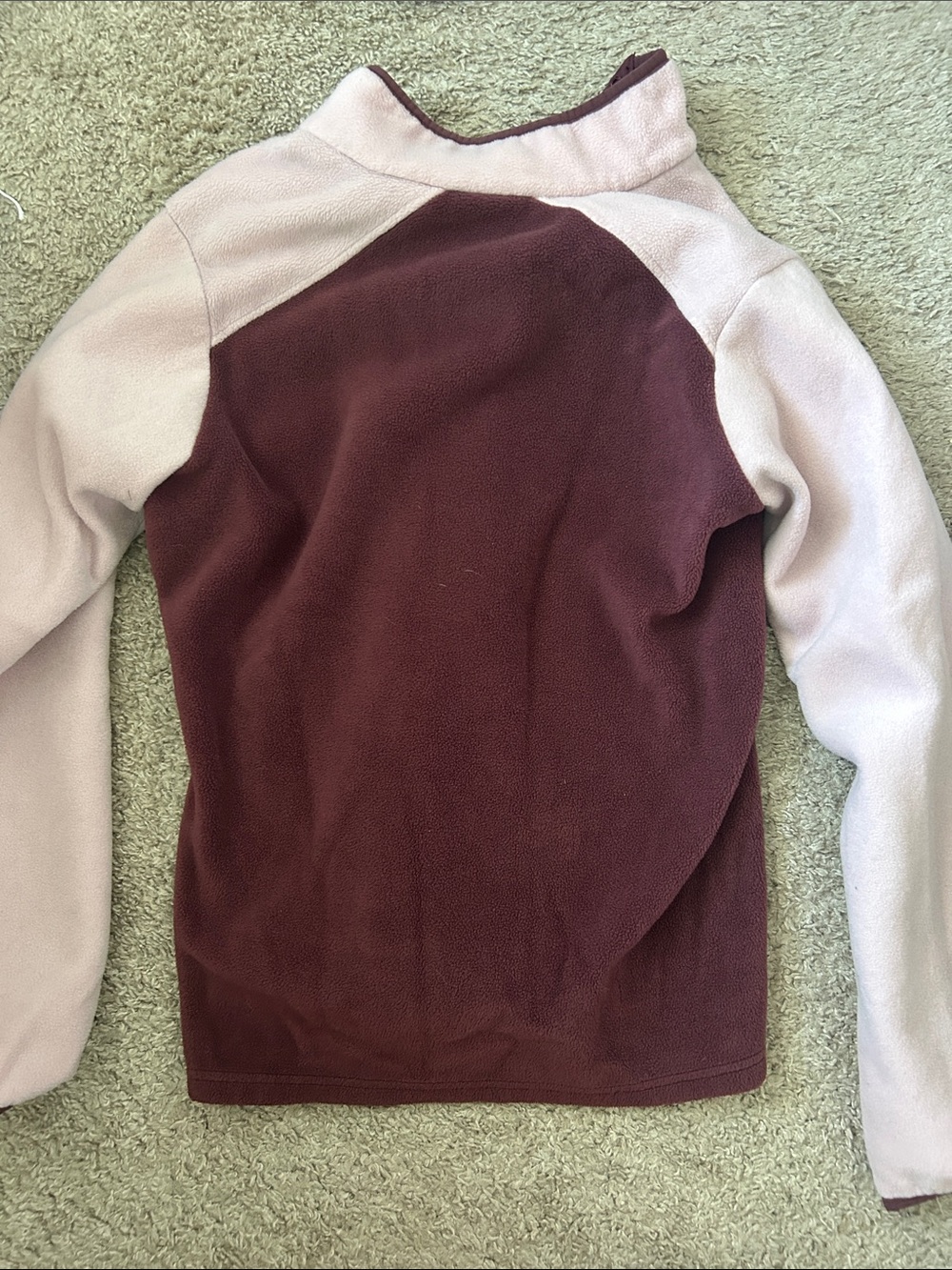 Columbia Maroon and Light Pink Women’s Fleece Pullover - large - Picture 4 of 4